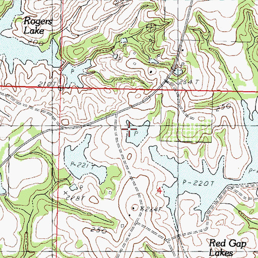 Topographic Map of Harsh Lake Dam, MS
