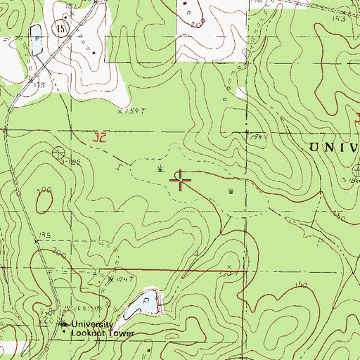 Topographic Map of Merts Bond Lake Dam, MS