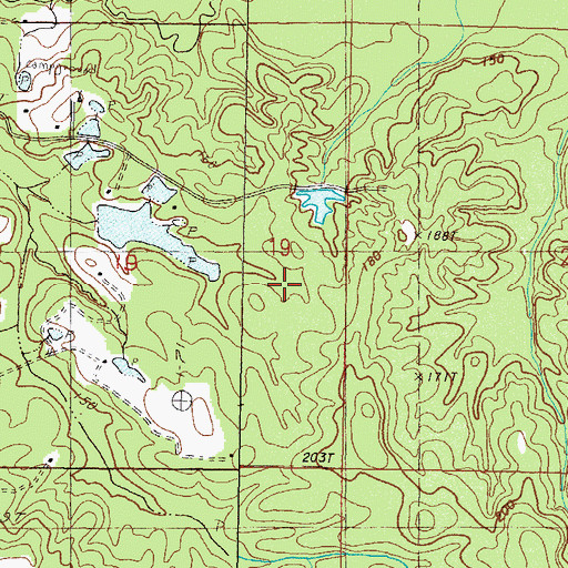 Topographic Map of Bond Lake Dam, MS