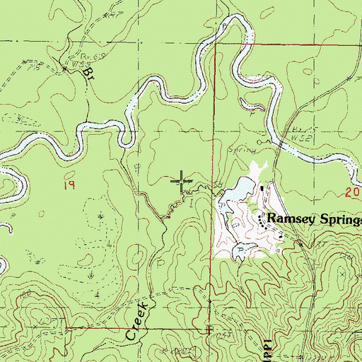 Topographic Map of Baggett Lake Dam, MS