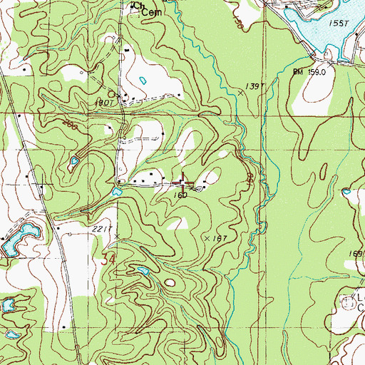 Topographic Map of Lake-A-Way Dam, MS