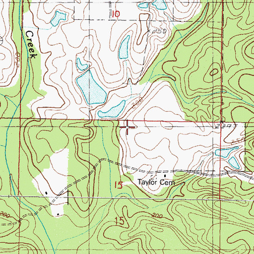 Topographic Map of Haynes Lake Dam, MS