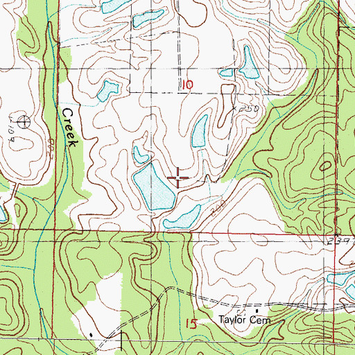 Topographic Map of Haynes Lake Dam, MS