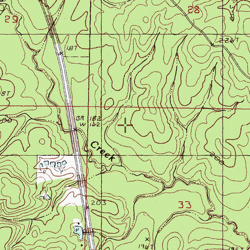 Topographic Map of Howell Lake Dam, MS