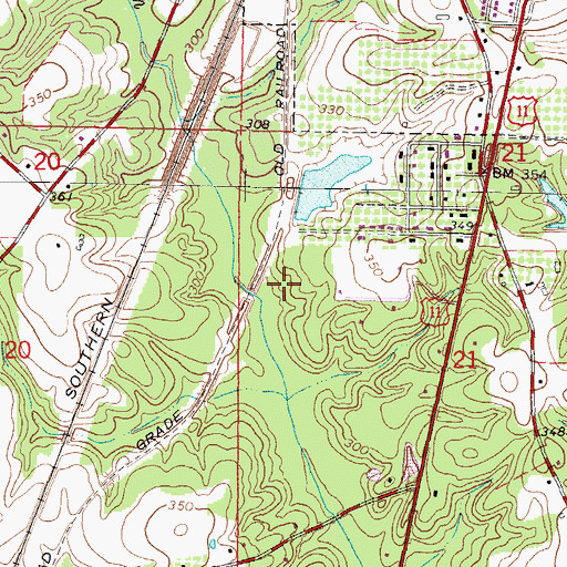 Topographic Map of Mrs Florine Ulmer Pond Dam, MS
