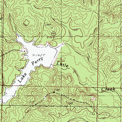 Topographic Map of Lake Perry Dam, MS