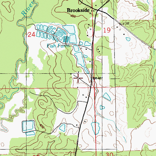Topographic Map of Amite River Industries Pond Dam, MS