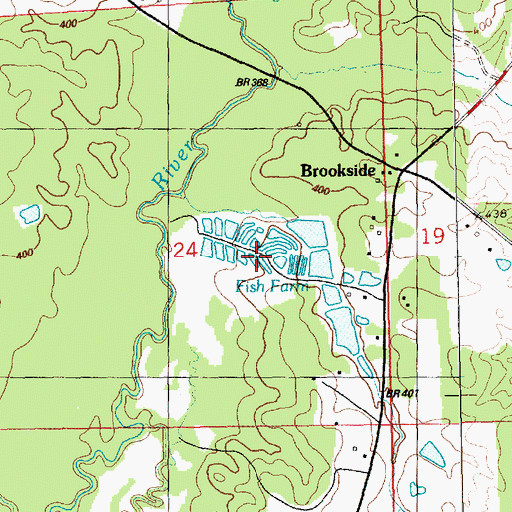 Topographic Map of Amite River Industries Pond Dam, MS
