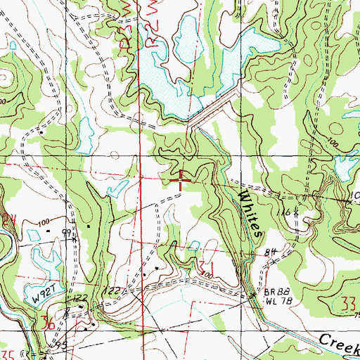 Topographic Map of Second Creek Structure 8 Dam, MS