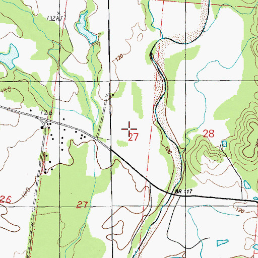 Topographic Map of Webb Carter Junior Lake Dam, MS
