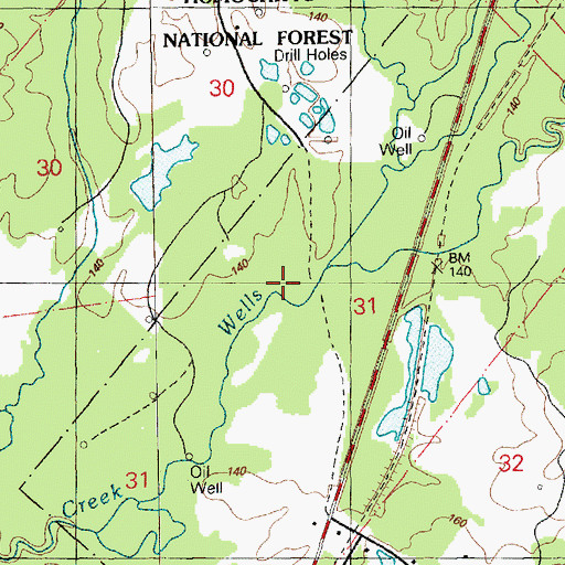 Topographic Map of Ashley Beaver Dam, MS
