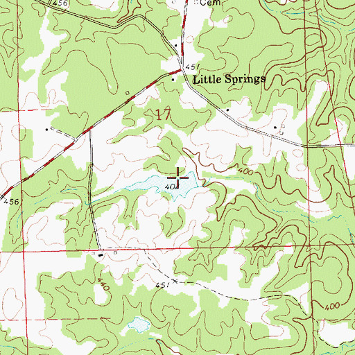 Topographic Map of Magee Lake Dam, MS
