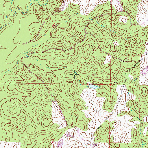 Topographic Map of J R Stinson Lake Dam, MS