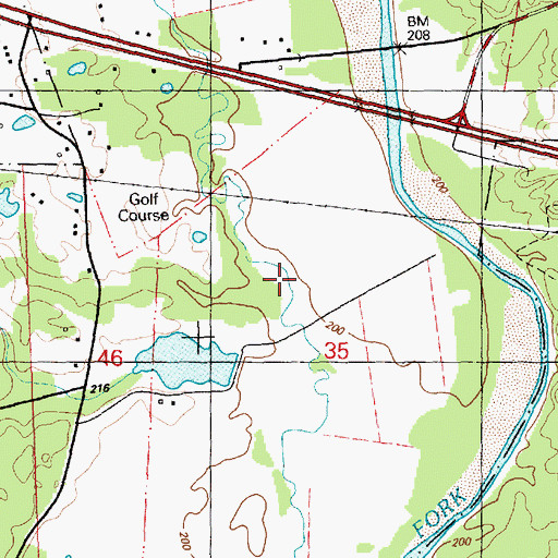 Topographic Map of Galverth Lake Dam, MS