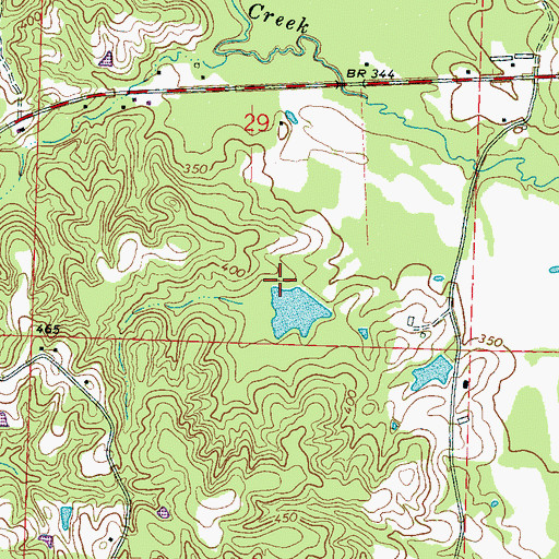 Topographic Map of Cook Lake Dam, MS