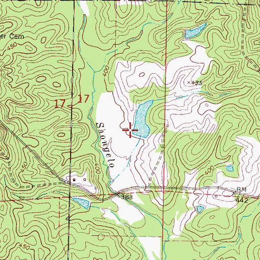 Topographic Map of Thompson Lake Dam, MS