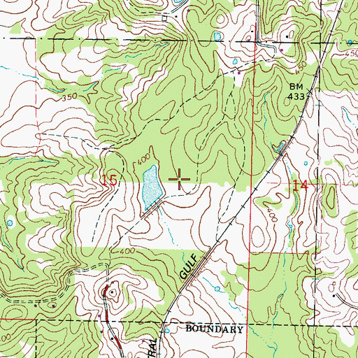Topographic Map of Ward Lake Dam, MS