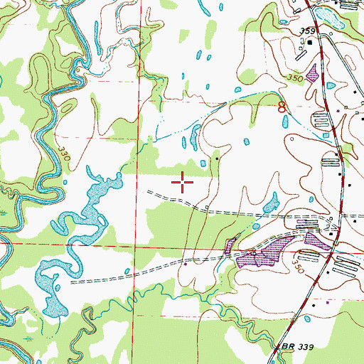 Topographic Map of W C Overby Lake Dam, MS