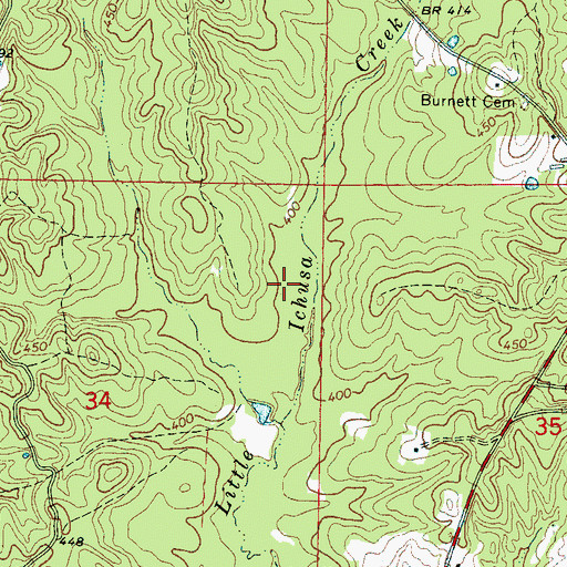 Topographic Map of McCormick Lake Dam, MS