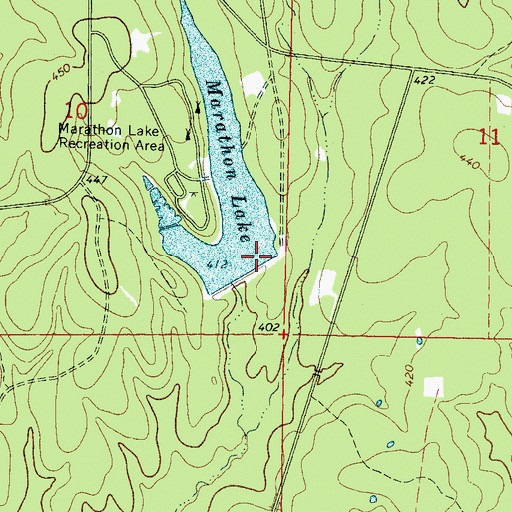 Topographic Map of Marathon Lake Dam, MS