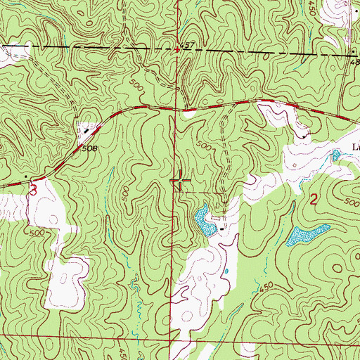 Topographic Map of E Y Mangum Lake Dam, MS