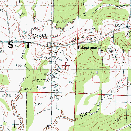 Topographic Map of George Gatewood Catfish Pond Dam, MS