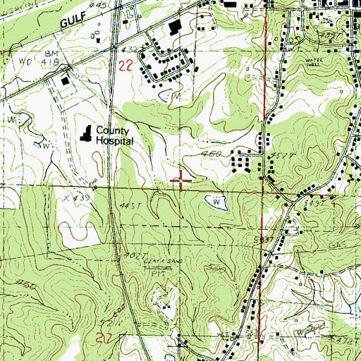 Topographic Map of Jack Stewart Pond Dam, MS