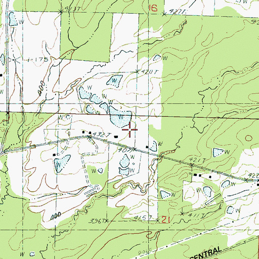 Topographic Map of B Jones Pond Dam, MS