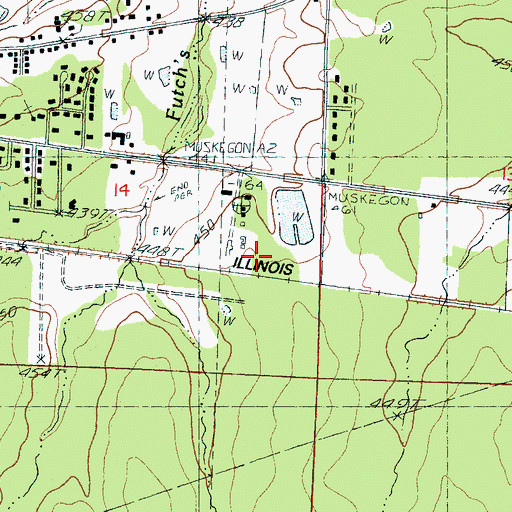 Topographic Map of Whiteway Farms Lake Dam, MS
