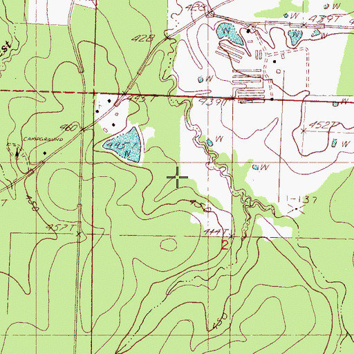 Topographic Map of Wilbur Weems Pond Dam, MS