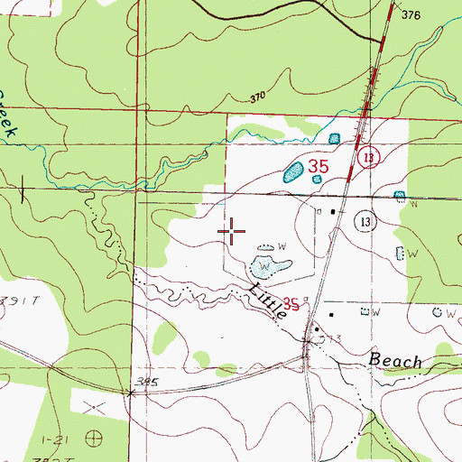 Topographic Map of Howard Walker Pond Dam, MS