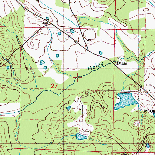 Topographic Map of L Gatewood Pond Dam, MS