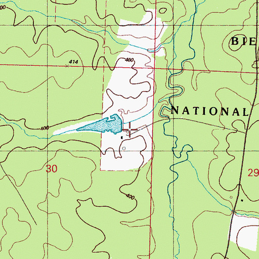 Topographic Map of L Lyle Pond Dam, MS