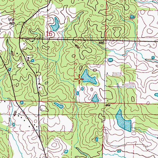 Topographic Map of H Boils Pond Dam, MS
