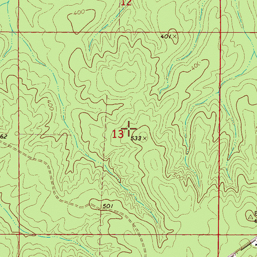 Topographic Map of Kinard Lake Dam, MS