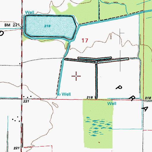 Topographic Map of Grand Prairie, AR