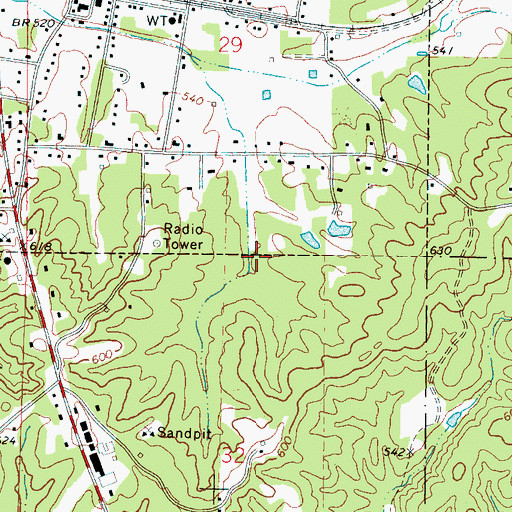 Topographic Map of Upper Yockanookany Number 4 Dam, MS