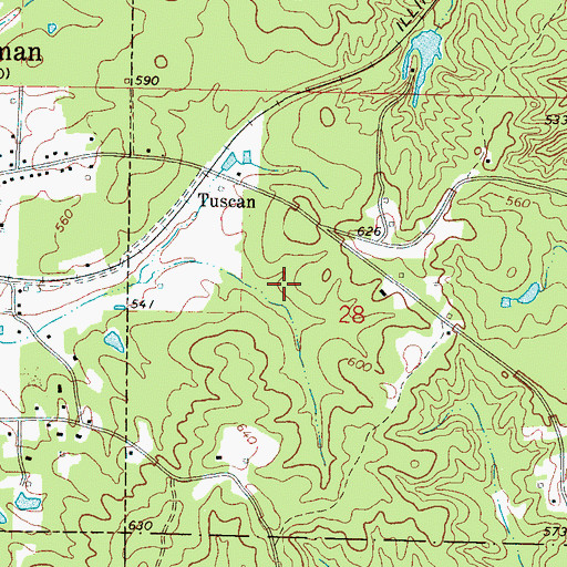Topographic Map of Upper Yockanookany Number 3 Dam, MS