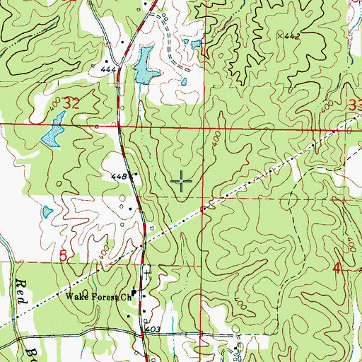 Topographic Map of McKinnon Lake Dam, MS