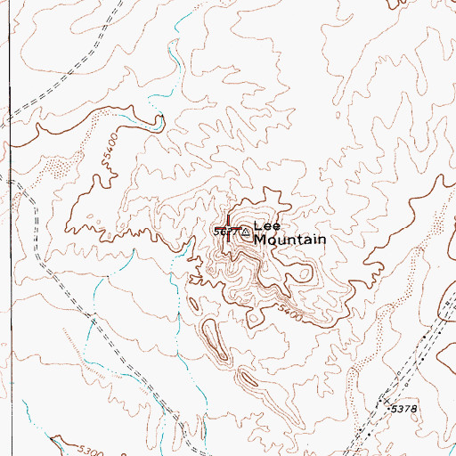 Topographic Map of Lee Mountain, AZ