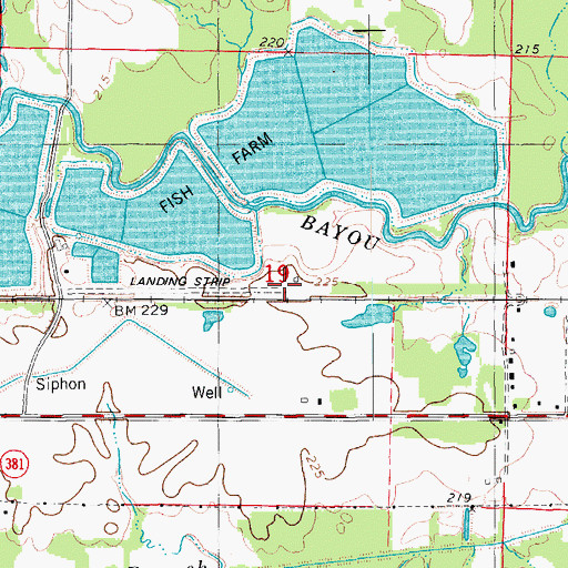 Topographic Map of McCreanor, AR