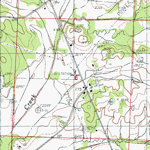 Topographic Map of Goodman Sewage Lagoon Dam, MS