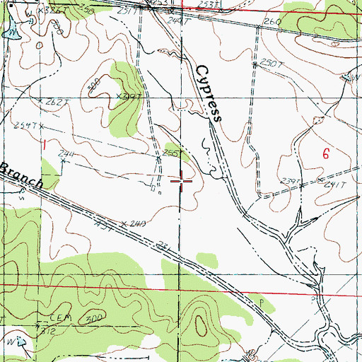Topographic Map of Y-19a-3 Dam, MS