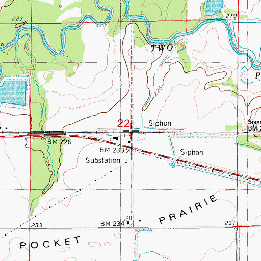 Topographic Map of Sisemore, AR