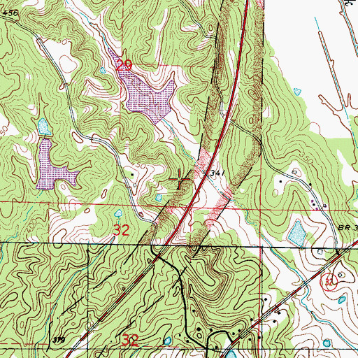 Topographic Map of Chuquatonchee Creek Structure 9 Dam, MS