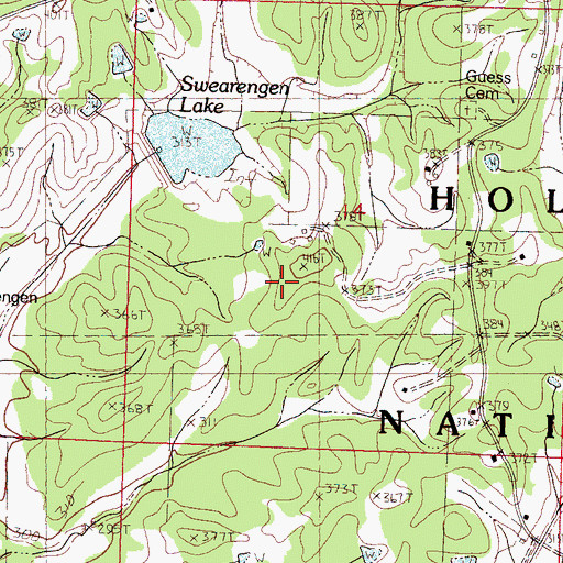 Topographic Map of Tillatoba Creek Y-17b-9 Dam, MS