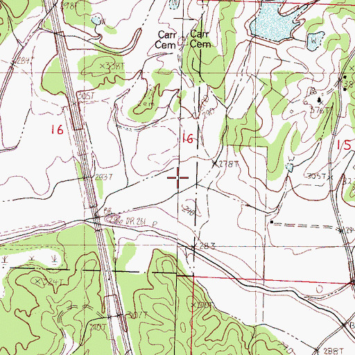 Topographic Map of Tillatoba Creek Y-17b-7 Dam, MS