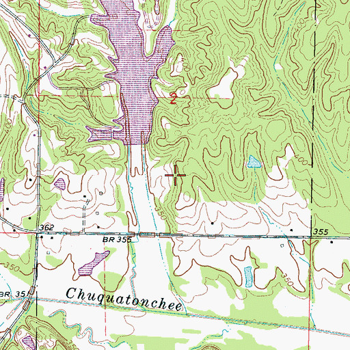 Topographic Map of Chuquatonchee Creek Structure 2 Dam, MS