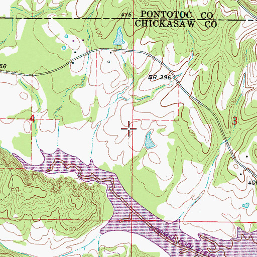 Topographic Map of Chuquatonchee Creek Structure 1 Dam, MS
