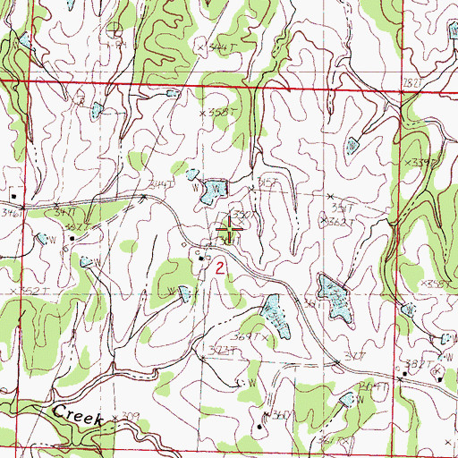 Topographic Map of House Lake Dam, MS